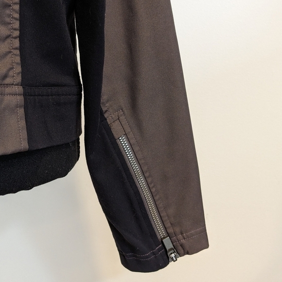 Athleta Left Bank Bomber Jacket Brown/Black Women's XL - Picture 4 of 10